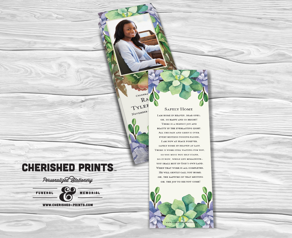 Cherished Prints Succulents Bookmarks