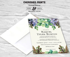 Cherished Prints Succulents Announcements