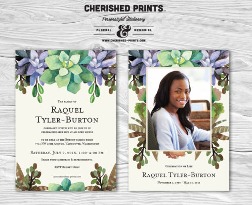 Cherished Prints Succulents Announcements