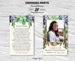 Cherished Prints Succulents Prayer Cards