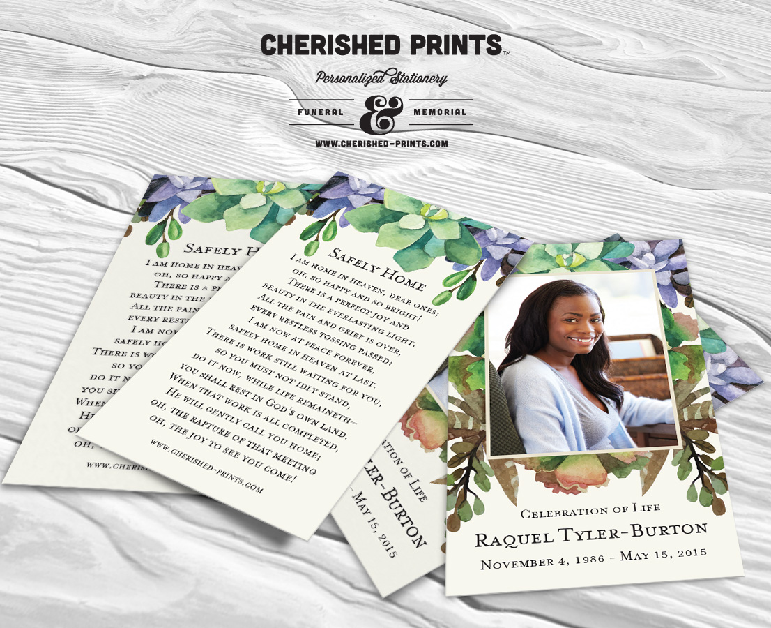 Cherished Prints Succulents Prayer Cards