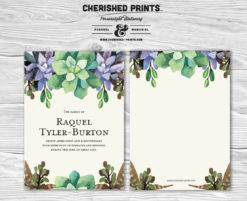 Succulents Thank You Cards