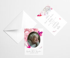 Pink Soft Beautiful Peonies Announcement Cards with envelopes