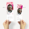 Soft Beautiful Peonies Memorial Card sizes