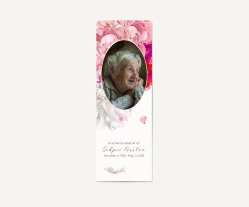 Soft Beautiful Peonies photo Bookmark