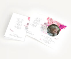 Soft Beautiful Peonies Funeral Program Cover