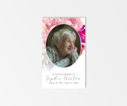 Beautiful Soft Peonies photo Prayer Card