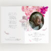 Pink Peonies Funeral Program Photo cover
