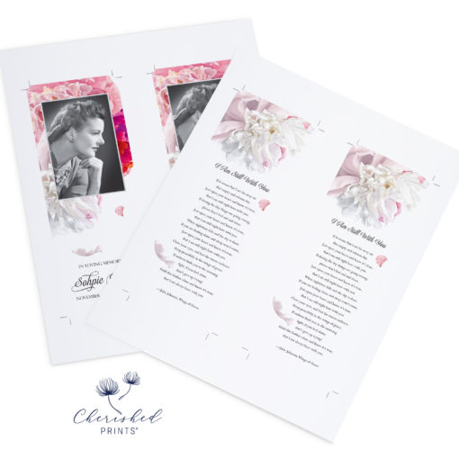 Beautiful soft pink and white peonies bookmarks