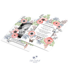 Anemones Invitation Front and Back