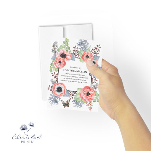Anemones Thank You Card