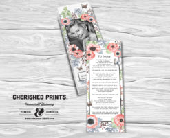memorial bookmarks laminated photo