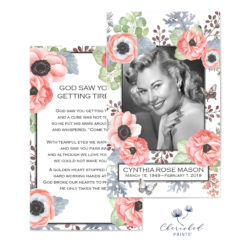 Anemones and Butterflies Prayer Card Cover