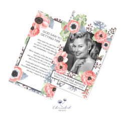 Anemones and Butterflies Prayer Card