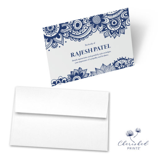 Thank you note card
