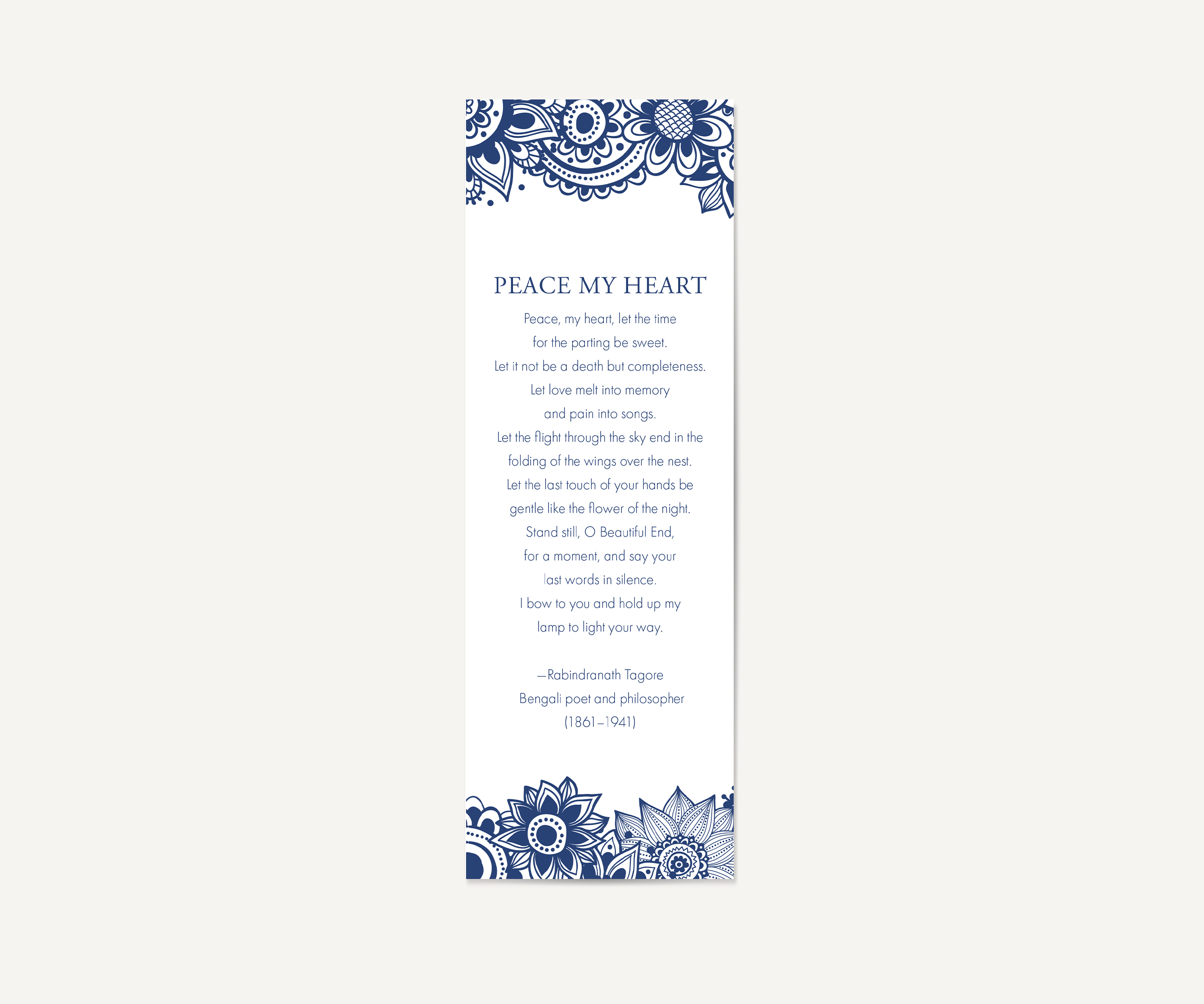 blue and white mandala bookmark printable