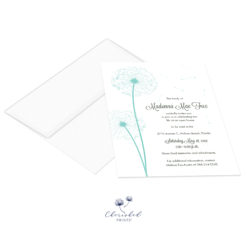 Dandelions Invitation with envelope