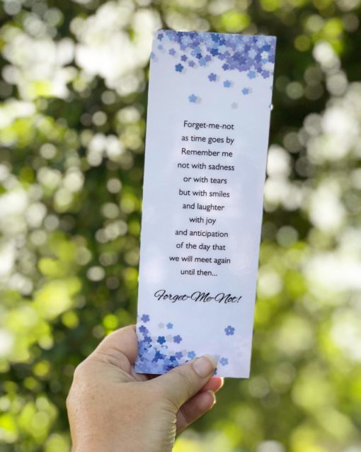 Forget-Me-Not--Laminated Bookmark