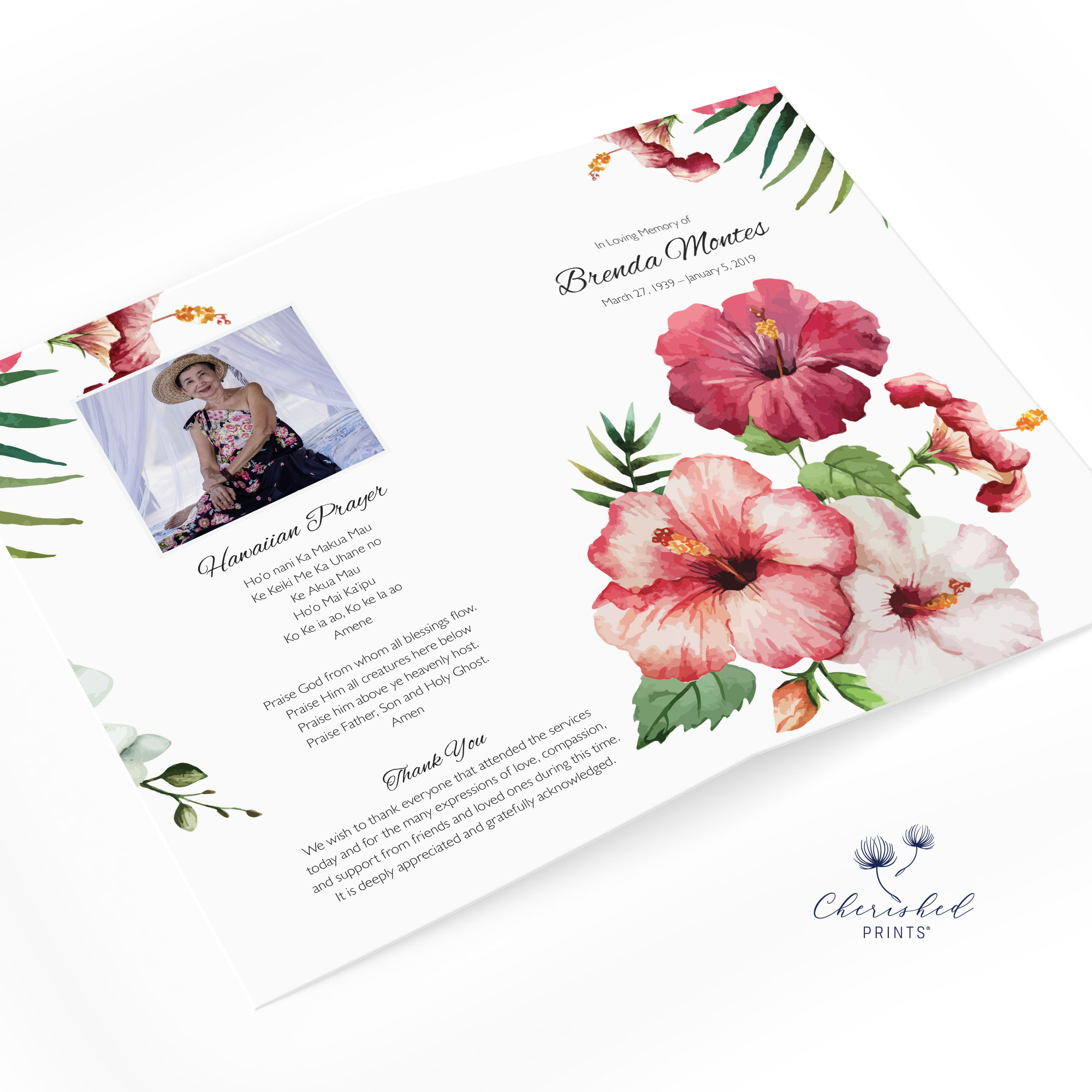 Celebration Of Life Program Template With Roses Design - Download Now!