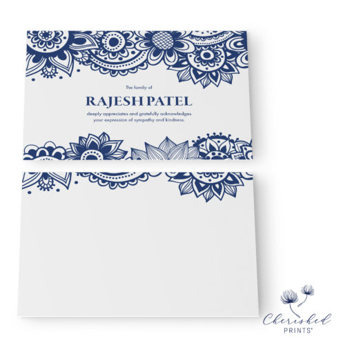 Thank you note card