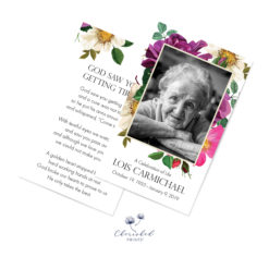 Spring Flowers Memorial Card