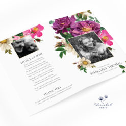 Spring Flowers Funeral Program Bifold