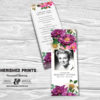 Spring Flowers Bookmarks - Celebration of Life Bookmark Memorial Bookmark