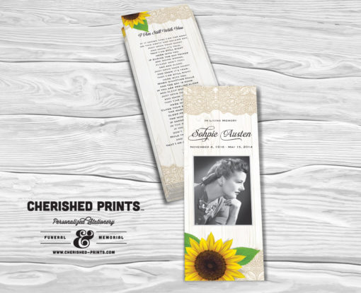 Sunflowers Bookmark