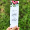 Small Tropical flowers memorial bookmark laminated