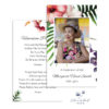 Tropical Flowers Prayer Cards Funeral Cards Memorial Cards - Hawaiian