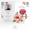 Tropical Flowers Funeral Program