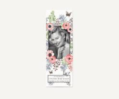 Anemones and butterflies celebration of life laminated bookmarks