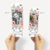 Anemones and butterflies celebration of life laminated bookmarks