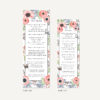 Anemones and butterflies celebration of life laminated bookmarks