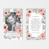 Anemones and butterflies prayer card