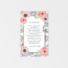 Anemones and butterflies laminated prayer card front