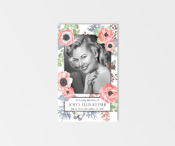 Anemones and butterflies laminated prayer card