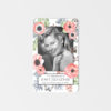 Anemones and butterflies rounded corner prayer card