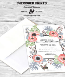 memorial announcements and funeral invitations mourning cards funeral invitations