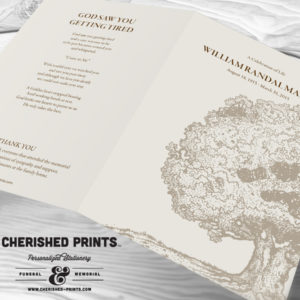 Oak Tree Funeral Program