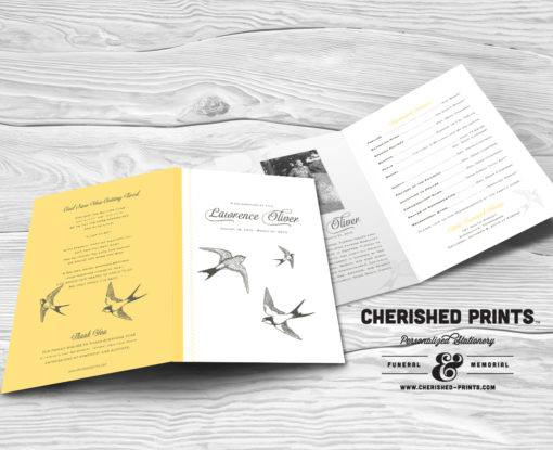 Sparrows Celebration of Life Program for Funerals and Memorials ...