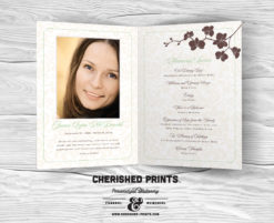 Orchid Funeral Program