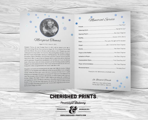 Forget-Me-Not Funeral Program