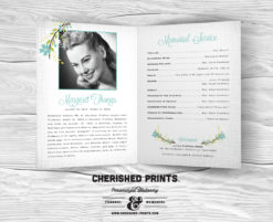 Victorian Floral Funeral Program
