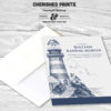 Lighthouse thank you card
