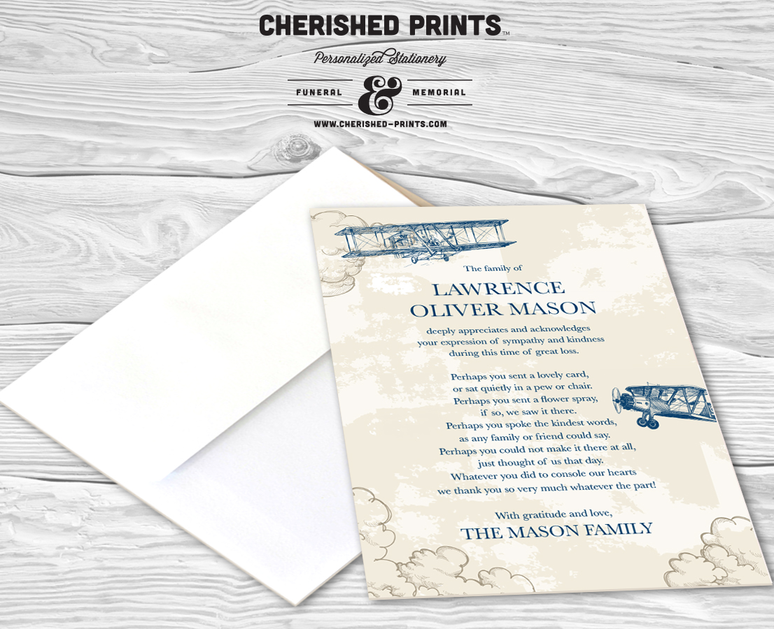 Vintage Airplanes Thank You Cards And Acknowledgment Cards