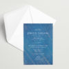 blue military funeral invitation with envelopes