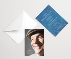 military funeral invitation with envelopes