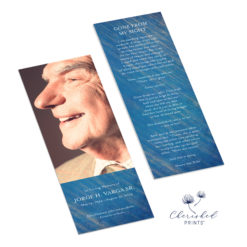Blue Striped Bookmark