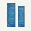 blue striped funeral bookmark with poem